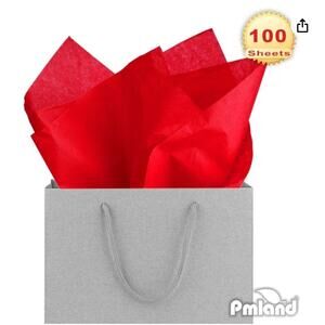 3 Packs of 100 Sheets Red Tissue Paper, 20x15 Inches